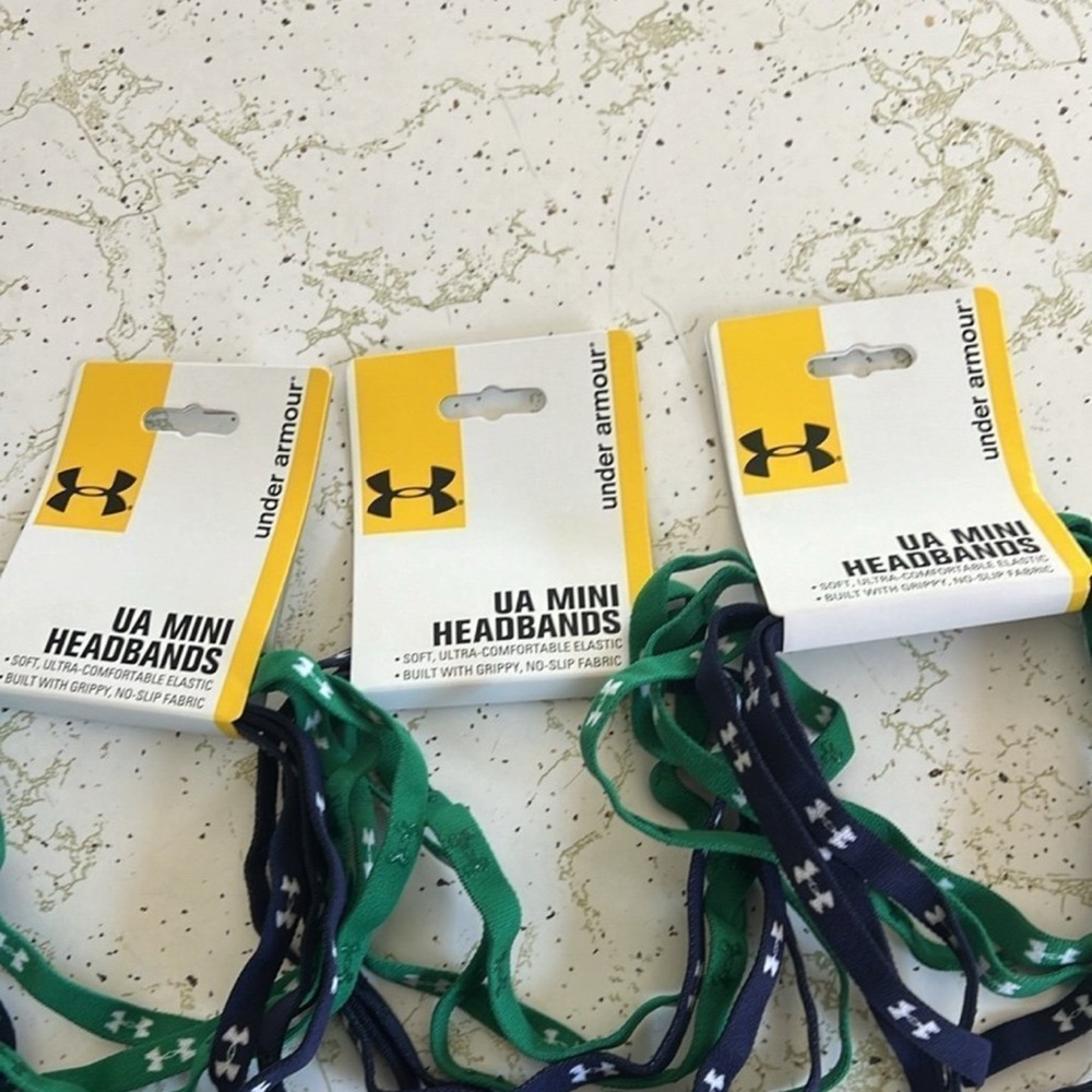 Under Armour Green and Blue Mini Headbands Set